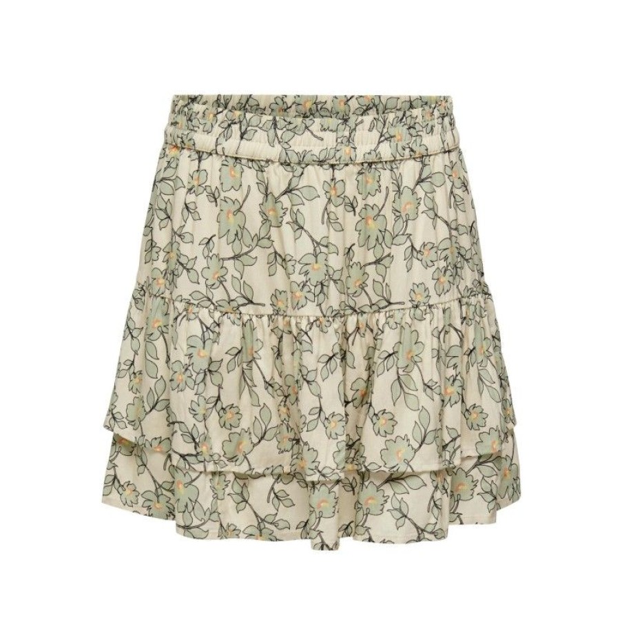 Kjoler & Nederdele JDY | Jdygaya Life Mini Skirt Wvn Whitecap Gray/Bigelow Flower