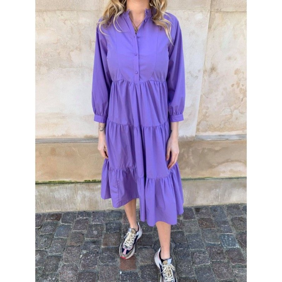 Kjoler & Nederdele Pieces | Pcbolia 3/4 Midi Dress Dahlia Purple