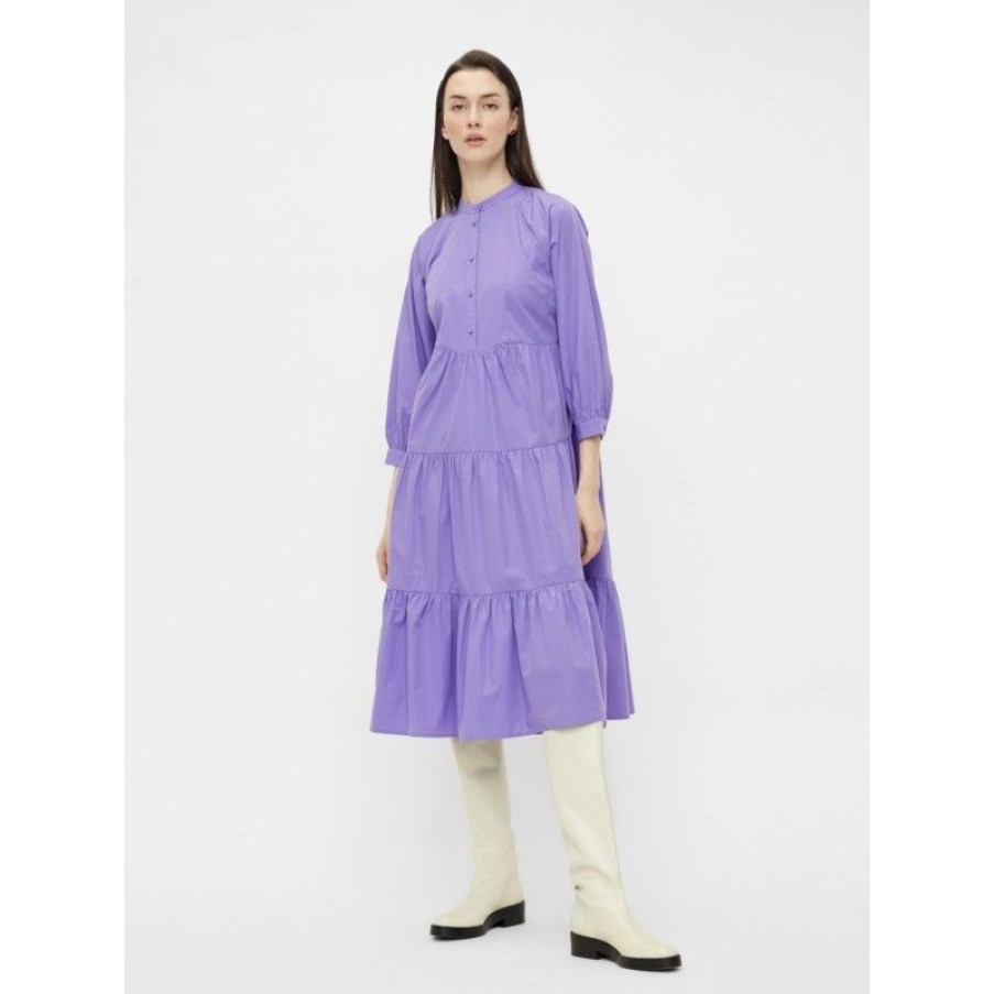 Kjoler & Nederdele Pieces | Pcbolia 3/4 Midi Dress Dahlia Purple