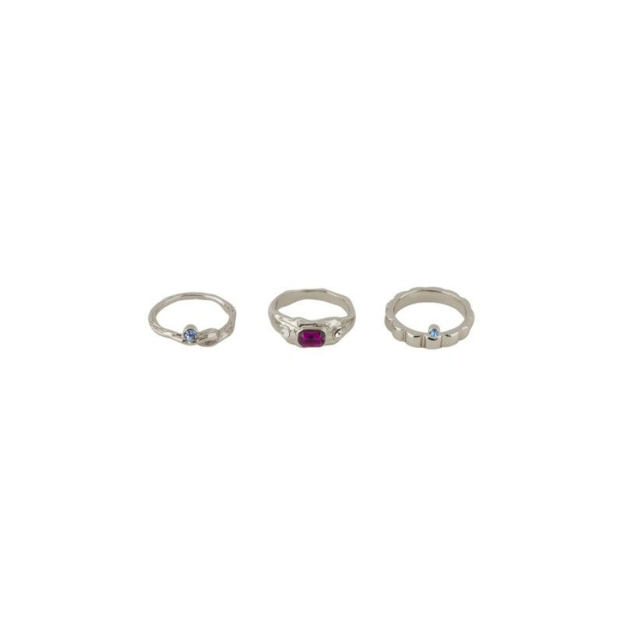 Accessories Pieces | Fpmaria 3-Pack Ring D2D De Silver