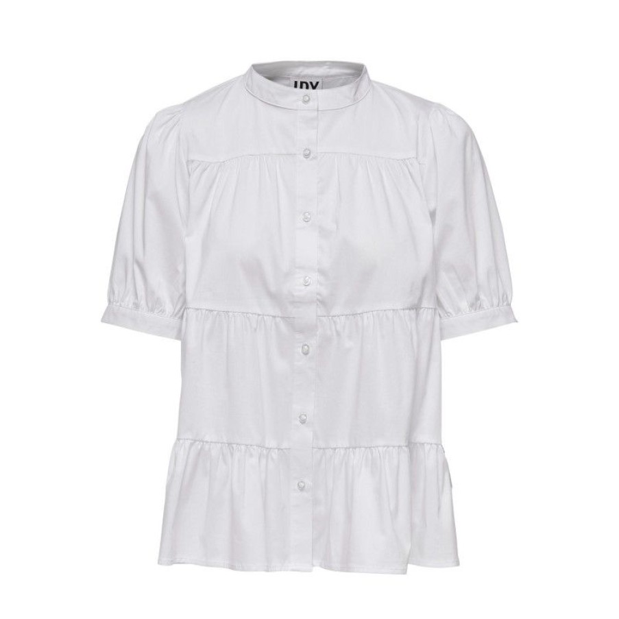 Overdele Deluxe Clothing | Jdymelanie S/S Layer Shirt Wvn White