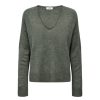 Overdele Deluxe Clothing | Jdyelanora L/S V-Neck Pullo. Knt Noos Kalamata Melange