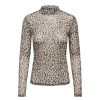 Overdele Deluxe Clothing | Jdyelsa L/S Highneck Mesh Top Jrs Angora Leo