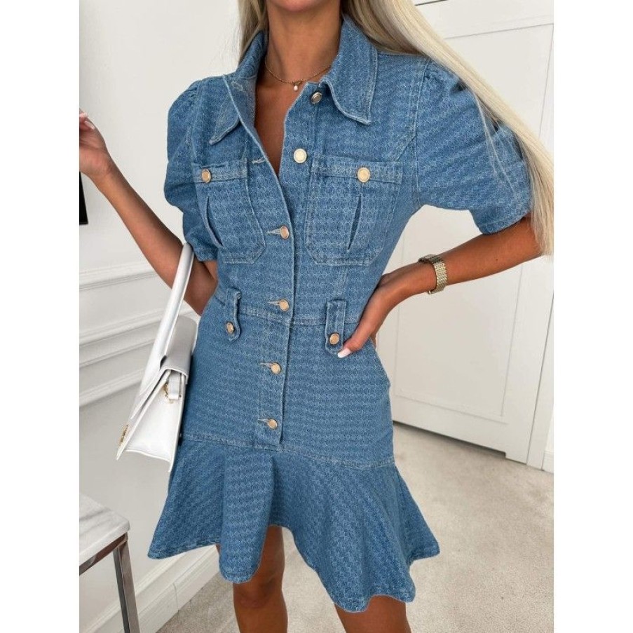 Kjoler & Nederdele New Year | Lillya Denim Dress -Cb2146