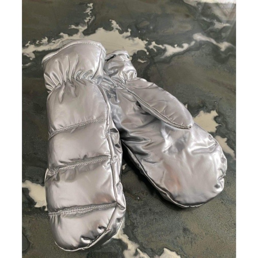 Accessories Deluxe Clothing | Pcadda Mittens Silver