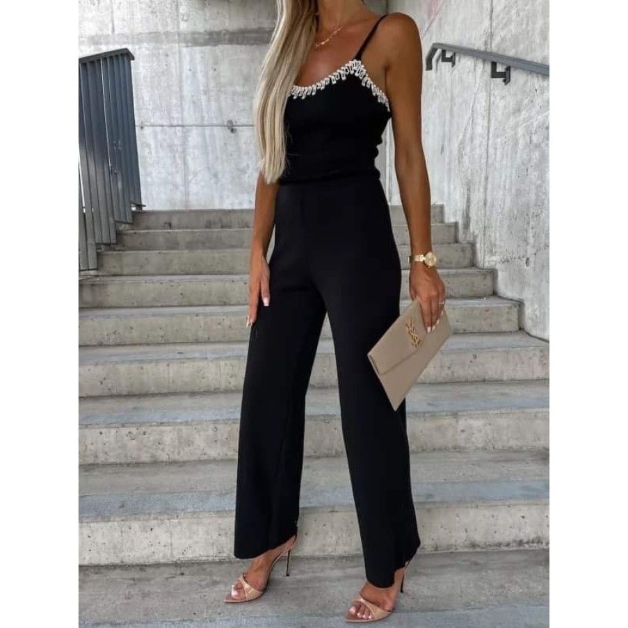 Overdele Deluxe Clothing | Jazmin Jumpsuit Black -Hyy353