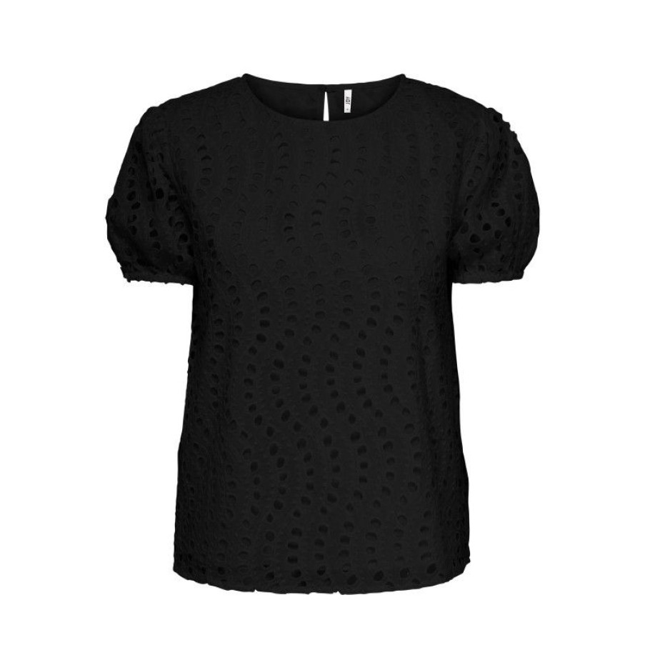 Overdele JDY | Jdycally 2/4 Embroderie Top Wvn Black