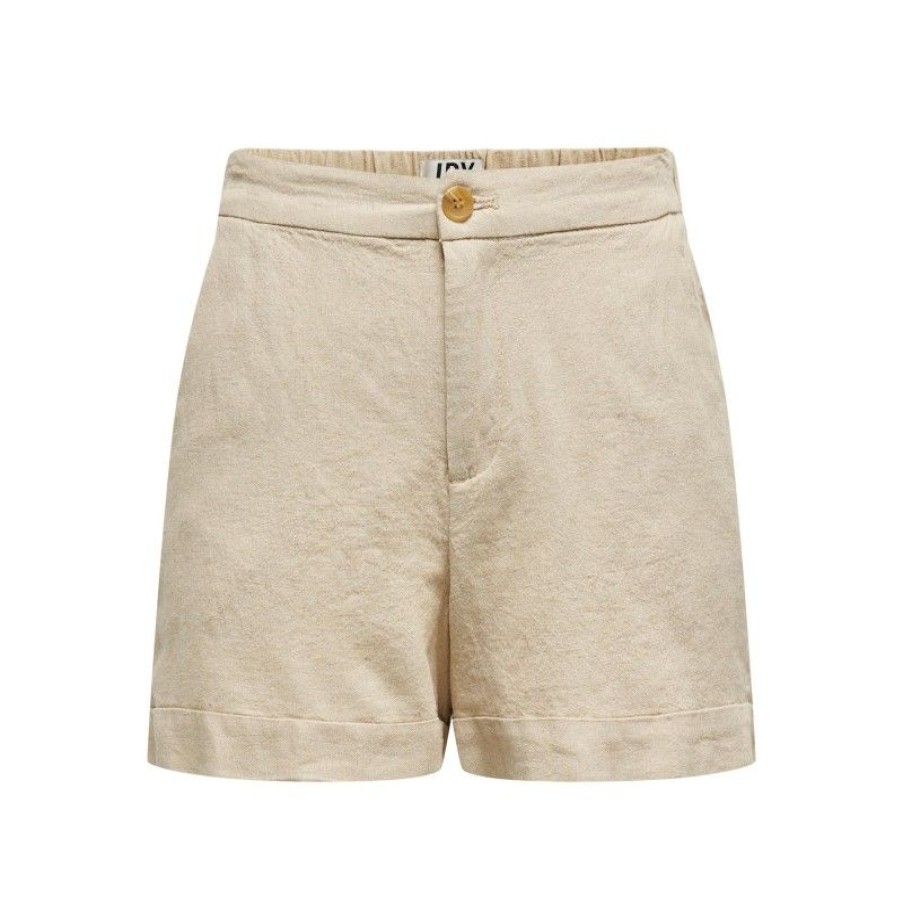 Underdele JDY | Jdysay Linen Hw Fold-Up Shorts Wvn Oatmeal