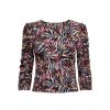 Overdele JDY | Jdylotus 3/4 Frill Sleeve Top Jrs Black/Multi Zebra