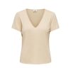 Overdele New Year | Jdydora Dodo S/S V-Neck Glitter Top Jrs Sandshell