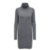 Overdele Deluxe Clothing | Jdyelanor L/S Cowlneck Dress Knt Dark Grey Melange