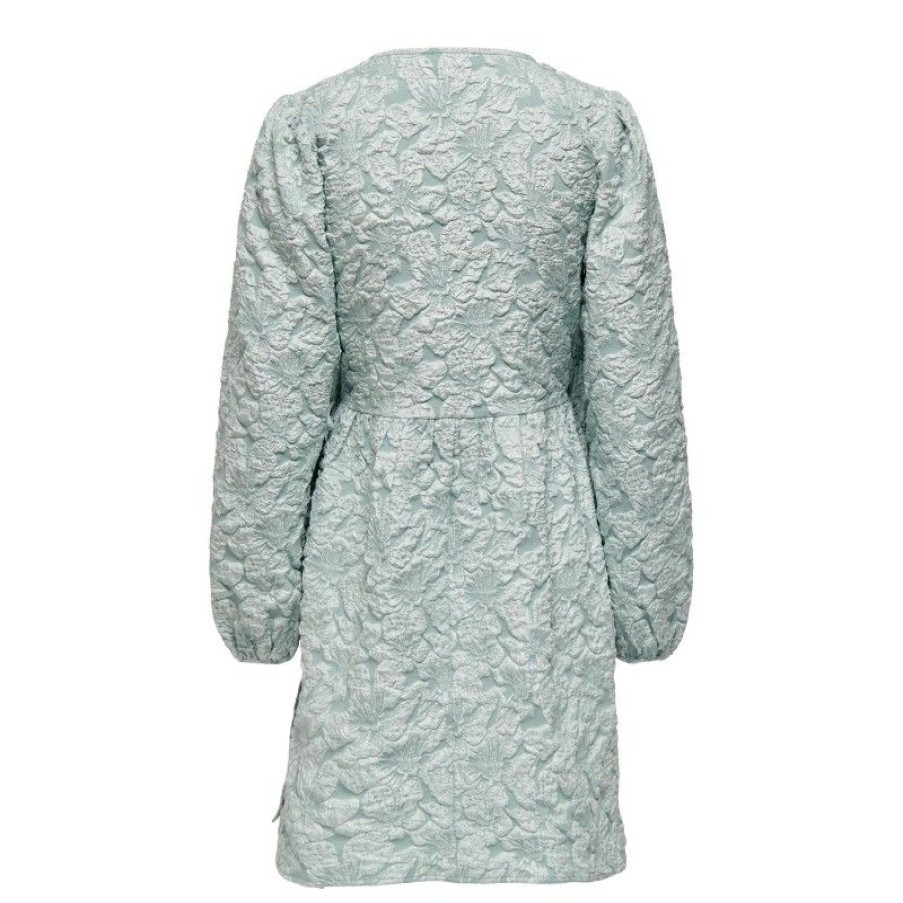 Kjoler & Nederdele JDY | Jdytalia L/S Jaquard Wrap Dress Wvn Gray Mist