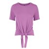 Overdele Pieces | Pcneora Ss Tie Tee Sa Bc Violet