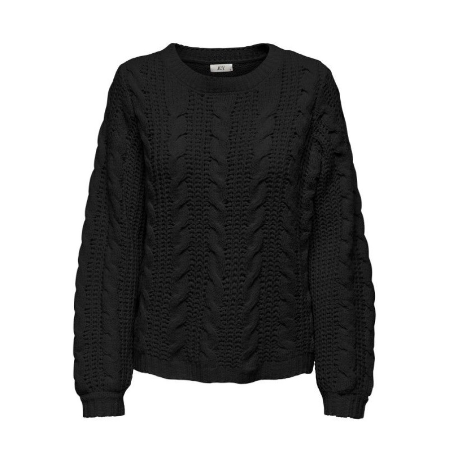 Overdele Deluxe Clothing | Jdyjosia L/S Cable Front Pullover Knt Black