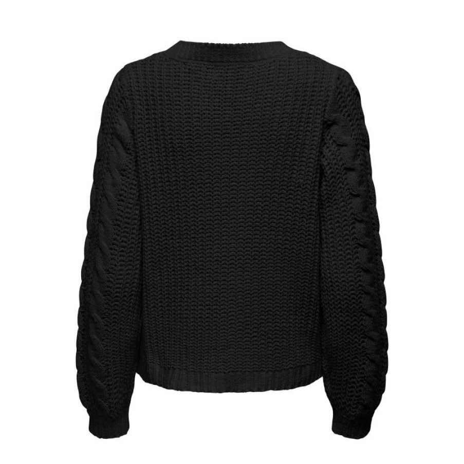 Overdele Deluxe Clothing | Jdyjosia L/S Cable Front Pullover Knt Black