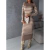 Kjoler & Nederdele Deluxe Clothing | Oreliaa Dress Beige Strib - 5257