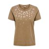 Overdele Deluxe Clothing | Jdyfarock S/S Glitter Print Top Jrs Toasted Coconut