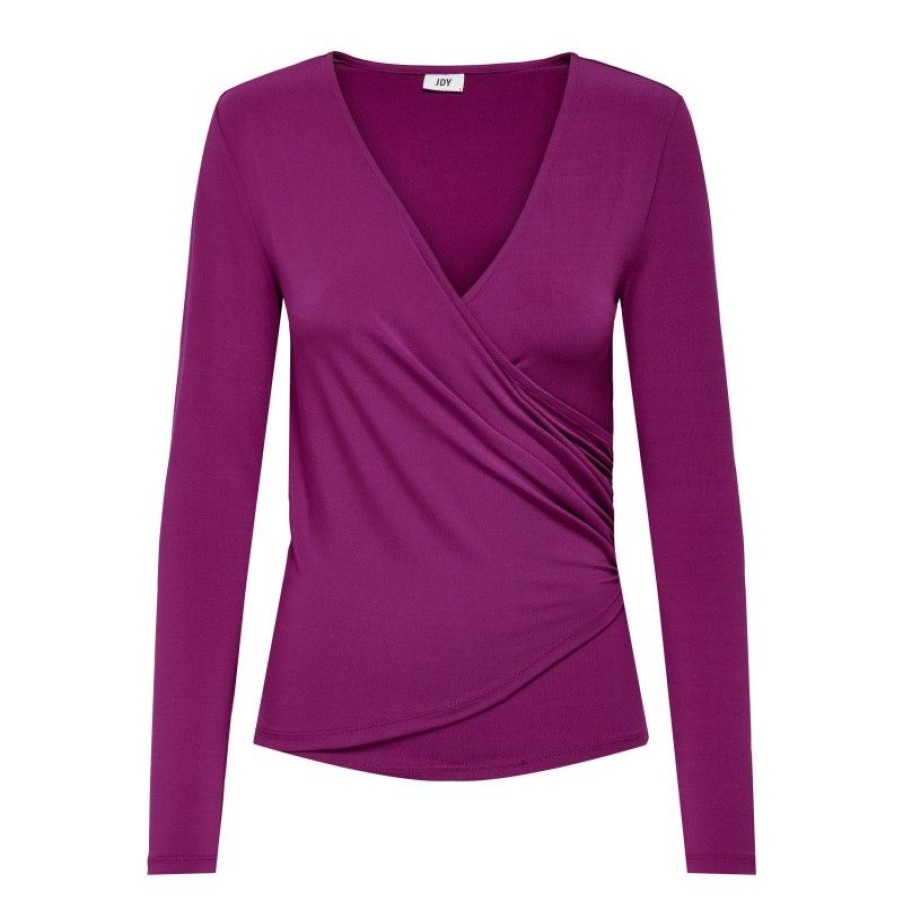 Overdele JDY | Jdymarion Kirkby L/S Rouching Top Jrs Purple