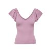 Overdele JDY | Jdysabrina Life S/S Pleat Sleeve Top Knt Mauve Mist