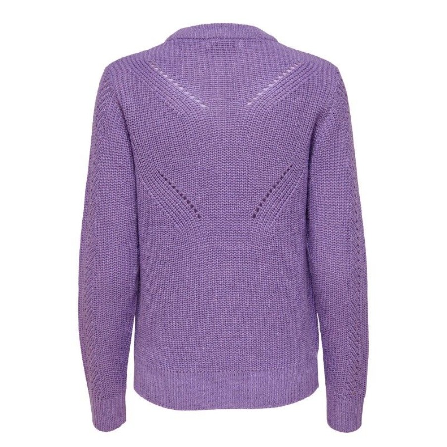 Overdele JDY | Jdylenette L/S O-Neck Pullover Knt Check Violet