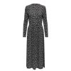 Kjoler & Nederdele Deluxe Clothing | Jdysvan L/S Aop Shin Length Dress Jrs Black Flower