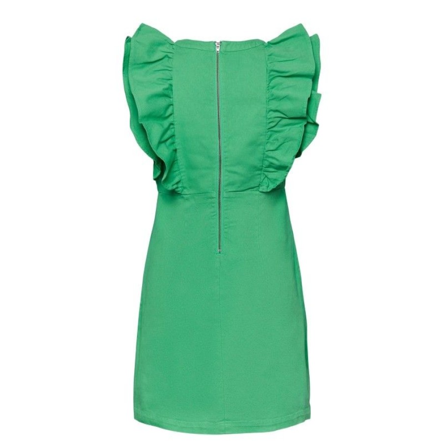 Kjoler & Nederdele Pieces | Pcama Sl Ruffle Dress Bc Irish Green