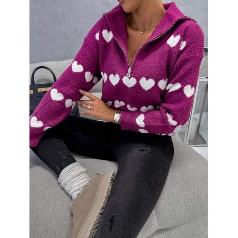 Overdele Deluxe Clothing | Freia Sweat Fuschia