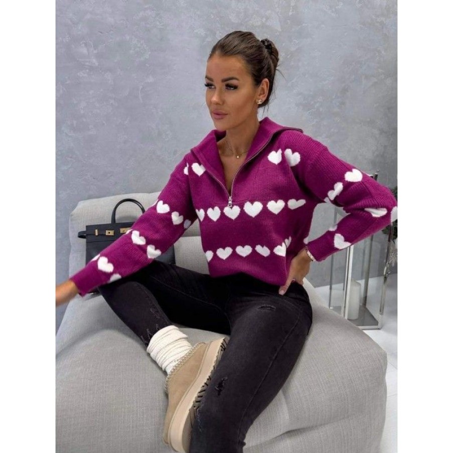 Overdele Deluxe Clothing | Freia Sweat Fuschia