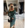 Kjoler & Nederdele Deluxe Clothing | Karma Dress Green - 9034.