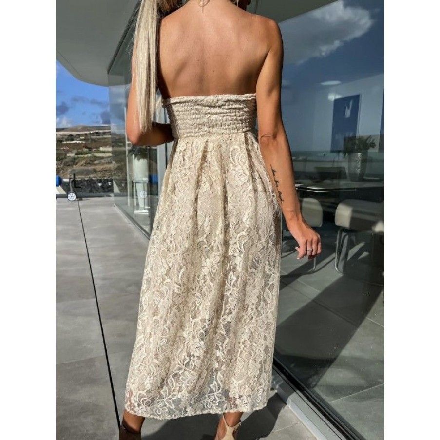 Kjoler & Nederdele Deluxe Clothing | Dreamy Nude Dress R668