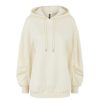 Overdele Pieces | Pcfranci Ls Long Sweat Bc White Pepper