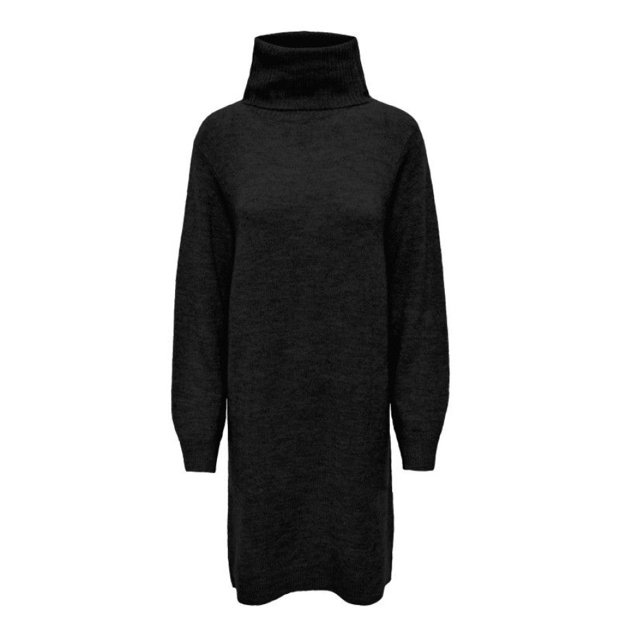 Overdele Deluxe Clothing | Jdyelanor L/S Cowlneck Dress Knt Black